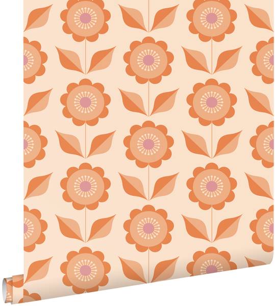 Tapete 130977 Orange - Fleece - 50 x 900 x 50 cm