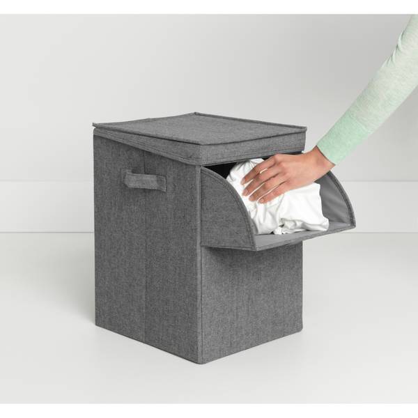 Wäschebox stapelbar Schwarz