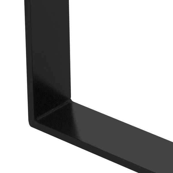 2 Stück Tischbeine Trapez Schwarz - Samt - 7 x 41 x 29 cm