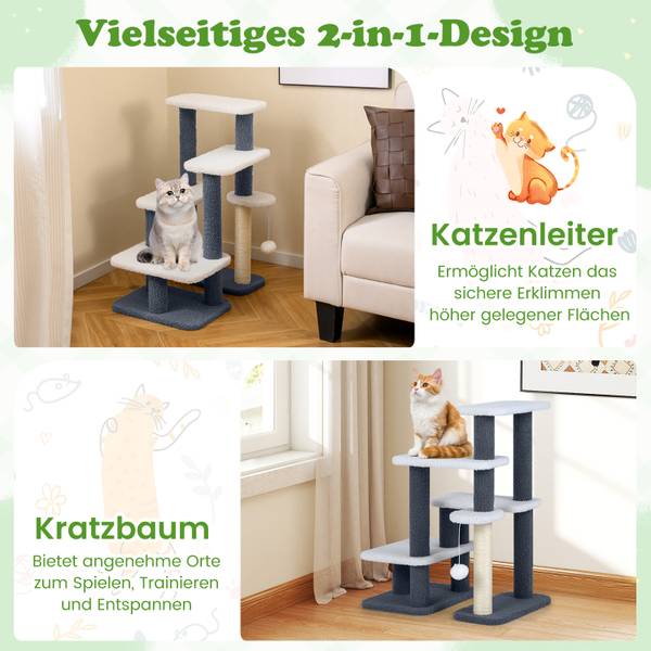 Katzenturm BH32652 Grau - Holzwerkstoff - 41 x 77 x 62 cm