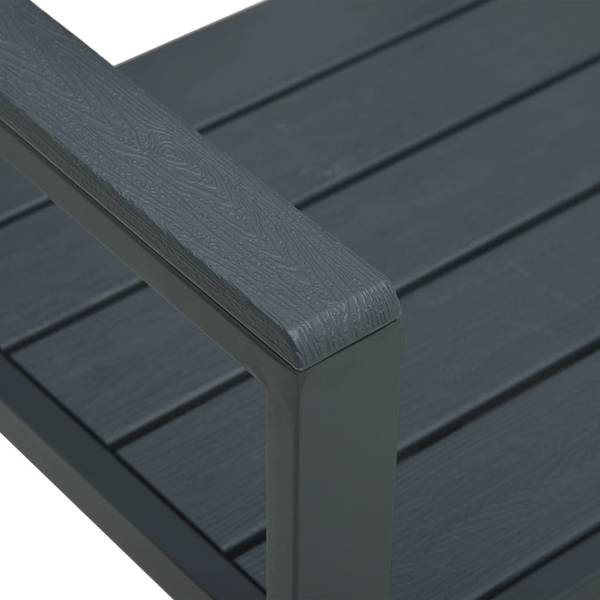 Banc de jardin 299819 Gris - Acier - 120 x 78 x 64 cm
