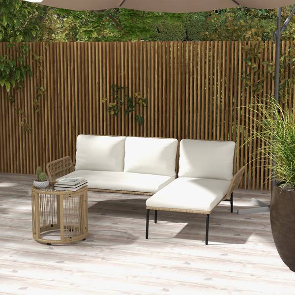 Modulaire bank 860-329V00CW wit - polyester - ijzer - 79 x 75 x 122 cm
