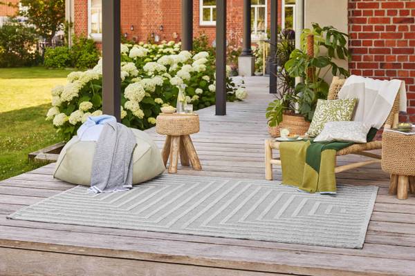 Outdoorteppich Carolina Grau - 133 x 200 cm