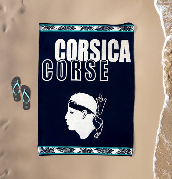 Strandtuch Bastia Blau - Textil - 140 x 1 x 180 cm