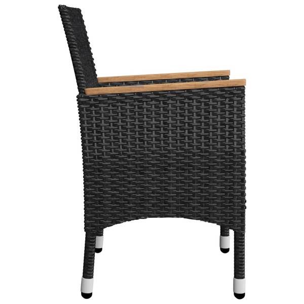 Garten-Essgruppe 3067677 (5-teilig) Schwarz - Akazie - 85 x 74 x 85 cm