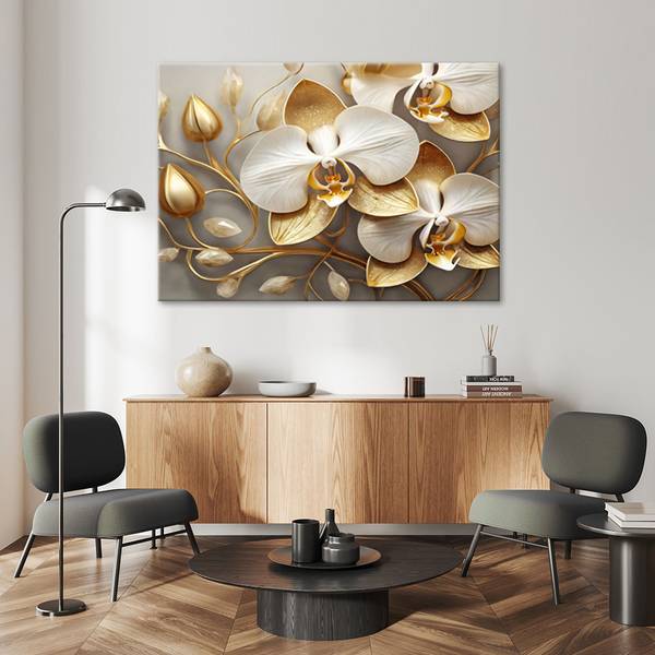 Wandbild orchidee glamour 90 x 60 cm