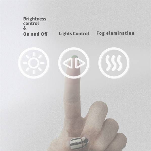 Badezimmerspiegel mit LED Beleuchtung 70 x 90 cm