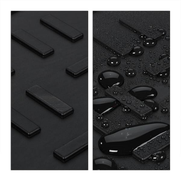 4 x XL Schuhablage Schwarz - Kunststoff - 75 x 4 x 37 cm