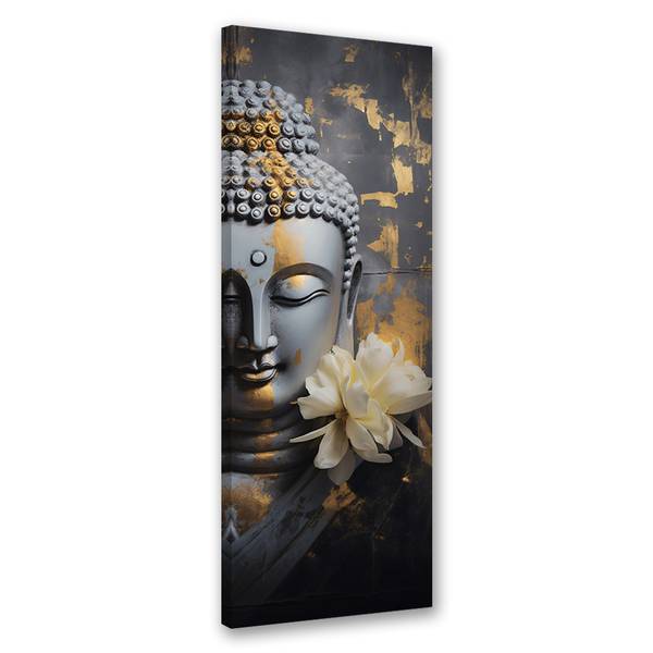 Wandbild buddhas gesicht abstraktion 30 x 90 cm