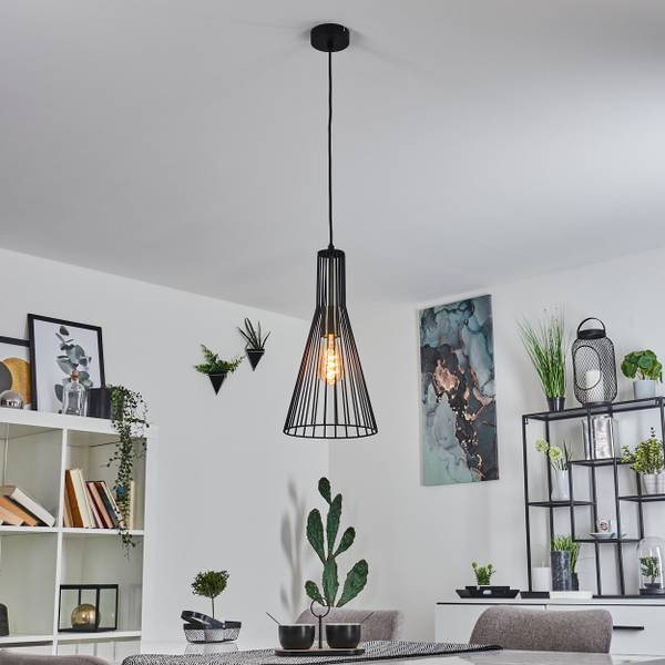 Deckenleuchte Poggiomarino Schwarz - Metall - 21 x 125 x 21 cm