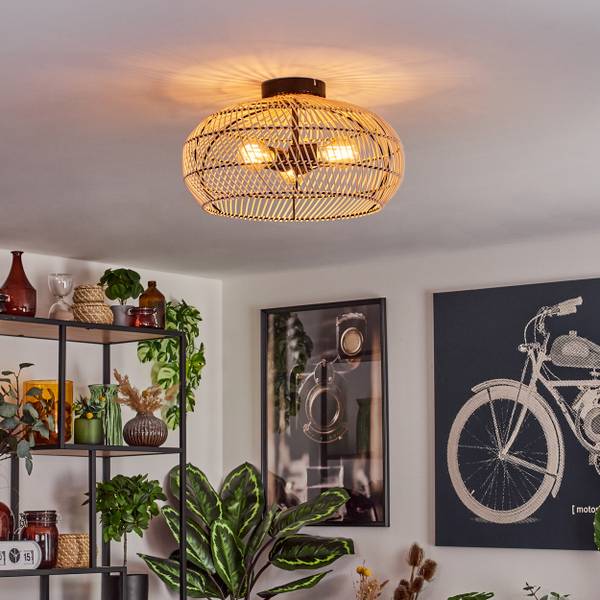 Deckenleuchte Chadid Beige - Schwarz - 26 x 46 x 43 cm