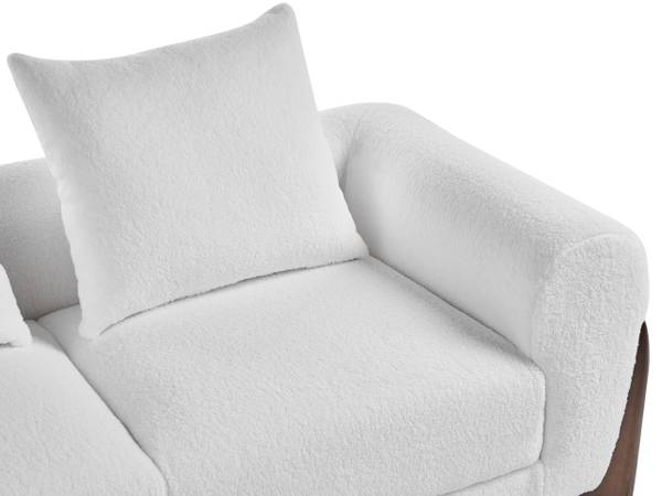 2-Sitzer Sofa VINLIDEN Braun - Weiß - Naturfaser - 180 x 62 x 87 cm