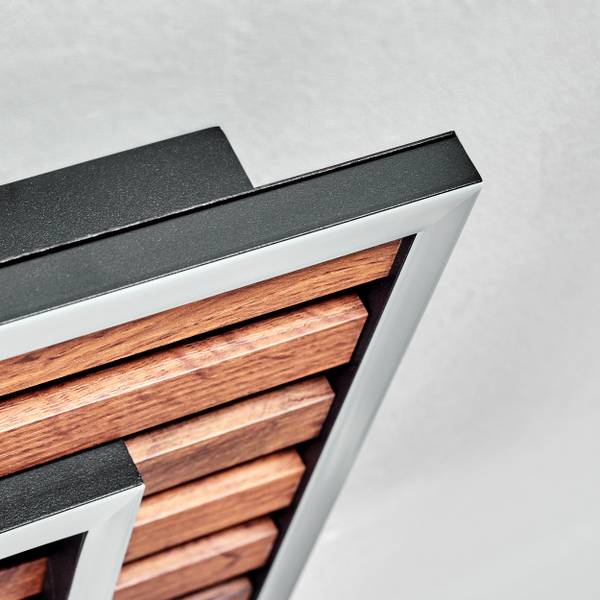 Deckenleuchte Branzi Grau - Weiß - Aluminium - PVC - 30 x 6 x 30 cm