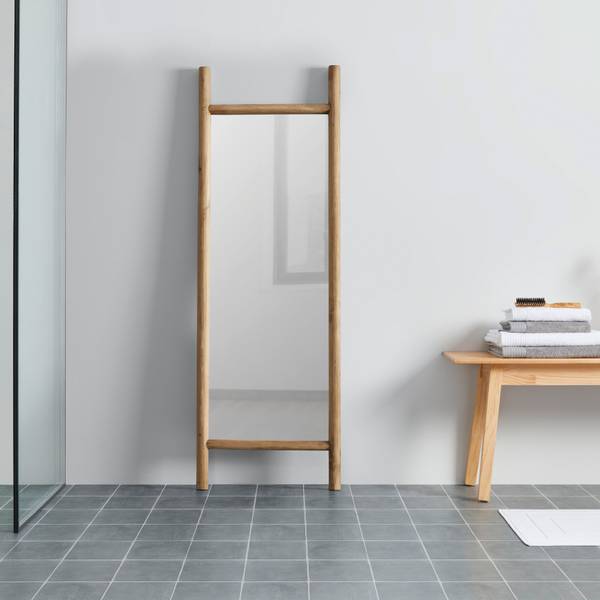 Spiegel JASMIN Beige - Glas - Holz teilmassiv - 57 x 170 x 5 cm