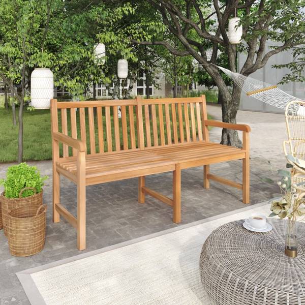 Banc de jardin 3011299 Marron - Teck - 150 x 90 x 60 cm
