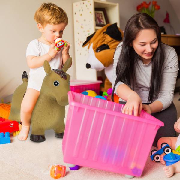 Animal sauteur marron clair Noir - Marron - Matière plastique - 25 x 46 x 53 cm