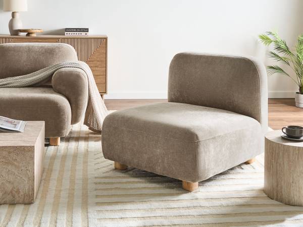 Sofaelement AMLI Beige - Braun - Durchmesser: 87 cm