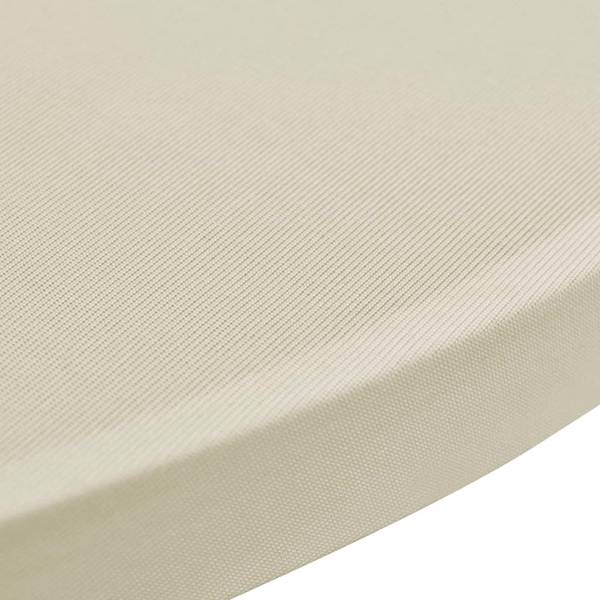 Stretch-Tischhussen 299448-1 (2er Set) Cremeweiß - 80 x 80 cm