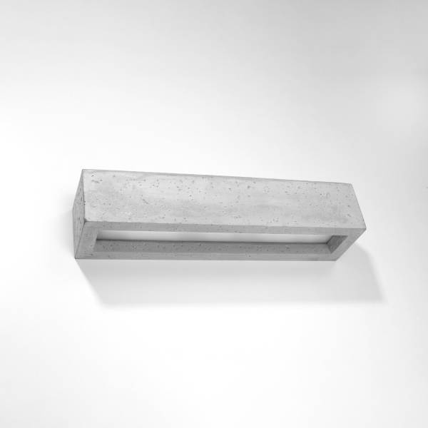 Wandlamp Vega Grau - Beton - 12 x 10 x 50 cm