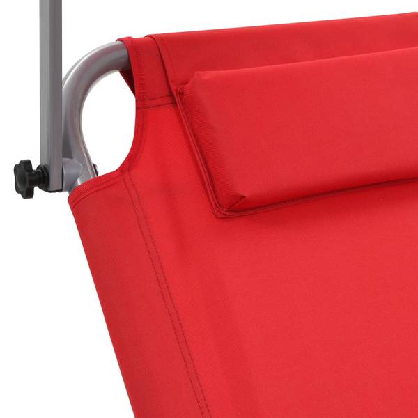 Chaise longue 296520 Rouge - Acier - 63 x 55 x 146 cm