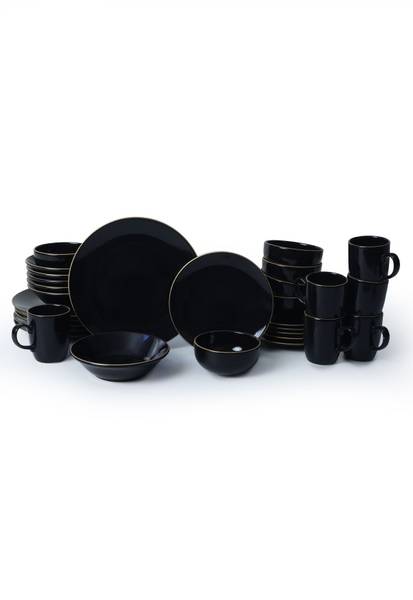 Ensembles de vaisselle Ege Black x30 Noir - Céramique - Hauteur : 2 cm