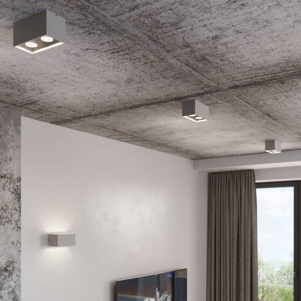 Wandlamp Quad Schwarz - 20 x 10 cm