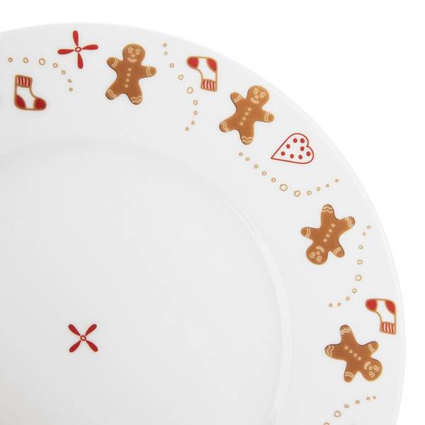 Dessertteller 129566 Weiß - Porzellan - 20 x 2 x 20 cm