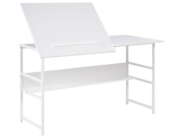 Schreibtisch ORAN Weiß - Holzwerkstoff - 140 x 76 x 60 cm