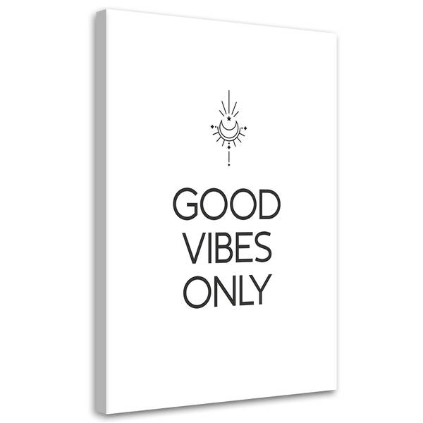 Tableau déco inscription « good vibes » 70 x 100 cm