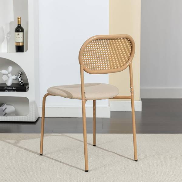Rattan Esszimmerstühle TBASU 2er-Set Braun - Polyrattan - Massivholz - 48 x 81 x 45 cm