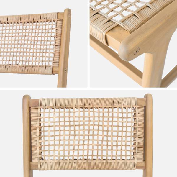 Stuhl Ocara 4er Set Beige - Holz teilmassiv - 59 x 85 x 48 cm