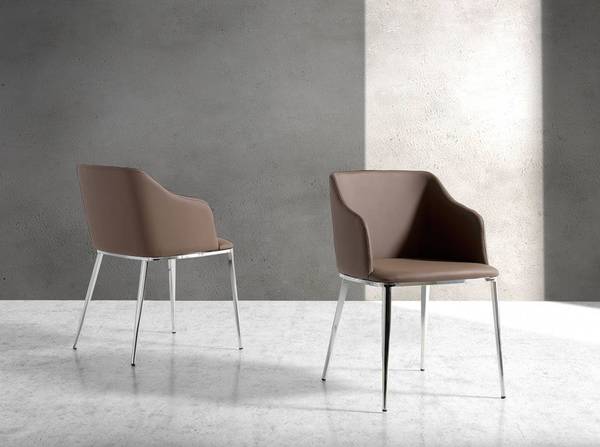 Stuhl 4022 Braun - Strukturstoff - Kunstleder - Kunstharz - 51 x 79 x 56 cm