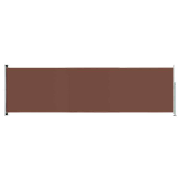 Auvent latéral 3016425-6 Marron - Polyester - Acier - 600 x 180 x 1 cm