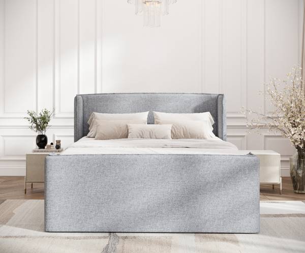 Boxspringbett Freeland Grau - Liegefläche Breite: 200 cm