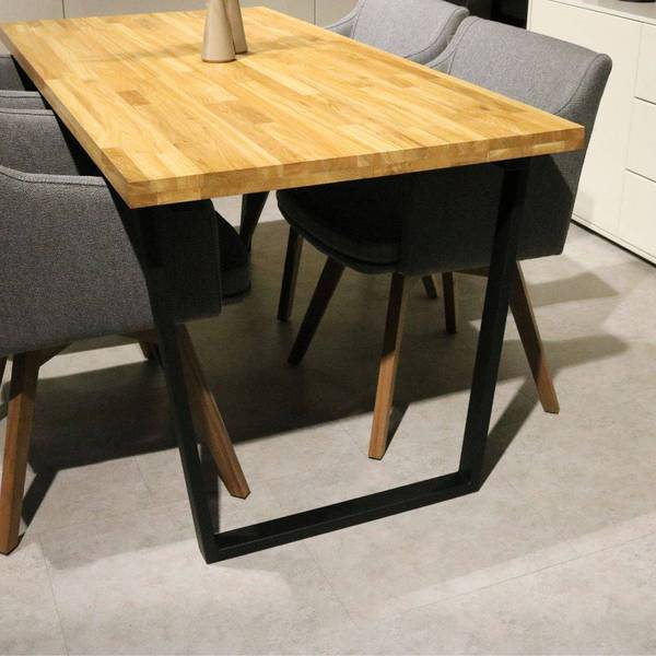 Tischgestell Trapez Schwarz - Metall - 32 x 72 x 72 cm