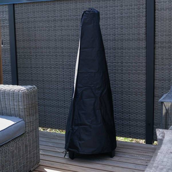 Regenschutz für Gartenkamin Schwarz - Textil - 60 x 63 x 60 cm