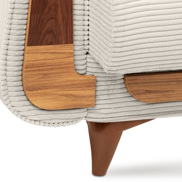 Bank GUSTAVO (3 zitsbank) crèmekleurig