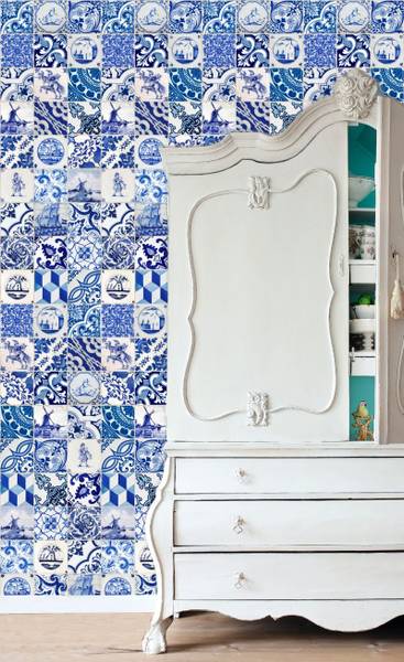Tapete 158001 Blau - Fleece - 50 x 900 x 50 cm