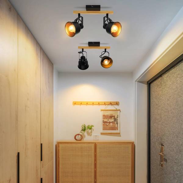 spot plafond LED FmjRT Noir - Nb d'ampoules : 2