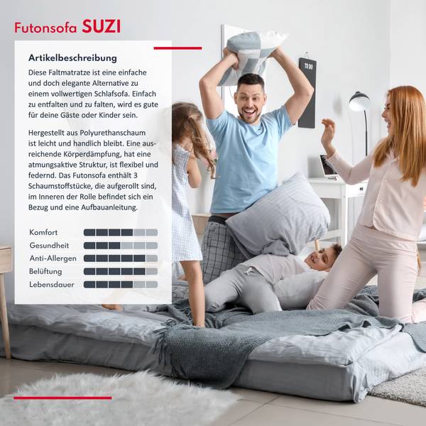 Klappmatratze SUZI MAXI Schwarz