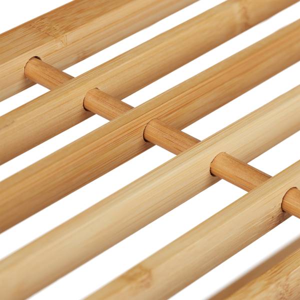 Schuhregal Bambus stapelbar Braun - Bambus - 76 x 50 x 33 cm