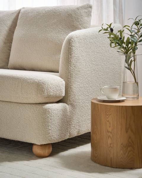 Sofa RATTVIK 4-tlg Braun - Weiß - Naturfaser - 162 x 86 x 82 cm