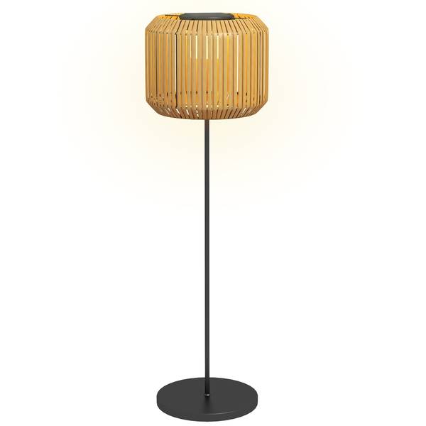 Rattan Solarleuchte 867-152V00YL Gelb - Stahl - Polyethylen - 34 x 130 x 34 cm