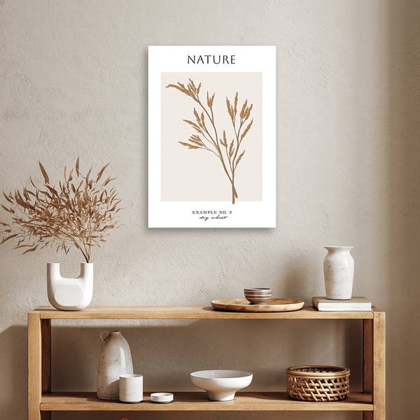 Tableau déco blé séché nature 80 x 120 cm