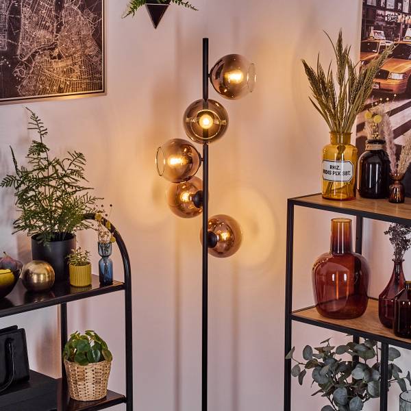Stehlampe Cesaro Aluminium - Klarglas - 17 x 160 x 83 cm
