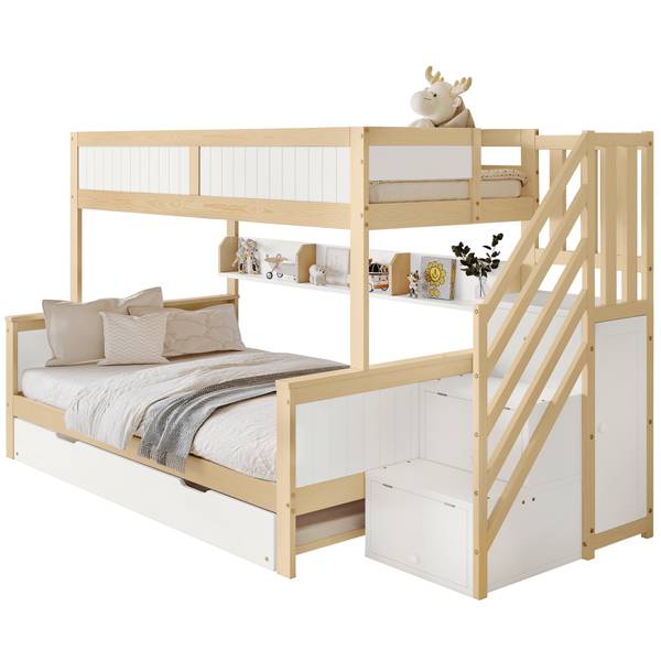 Stockbett K-1320 Weiß - Holzwerkstoff - 129 x 148 x 252 cm