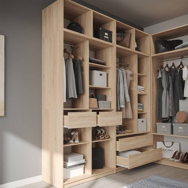 Kleiderschrank Elmo 61339 3er Set Eiche Sonoma Dekor