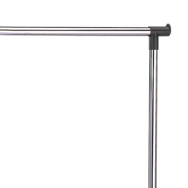 Kleiderwagen MIKE Schwarz - Silber - Metall - Kunststoff - 80 x 179 x 40 cm