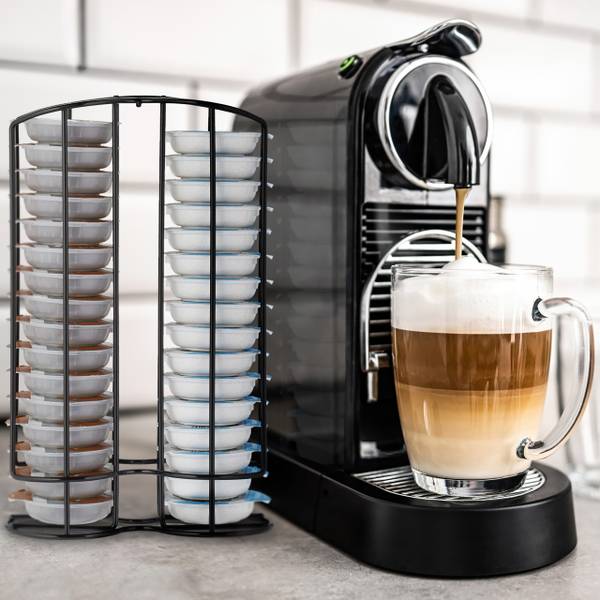 Porte-capsules pour 32 dosettes Noir - Fer - 18 x 29 x 9 cm