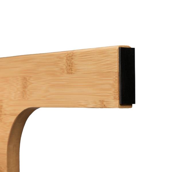Toilettenhocker aus Bambus Braun - Silikon - 42 x 21 x 30 cm